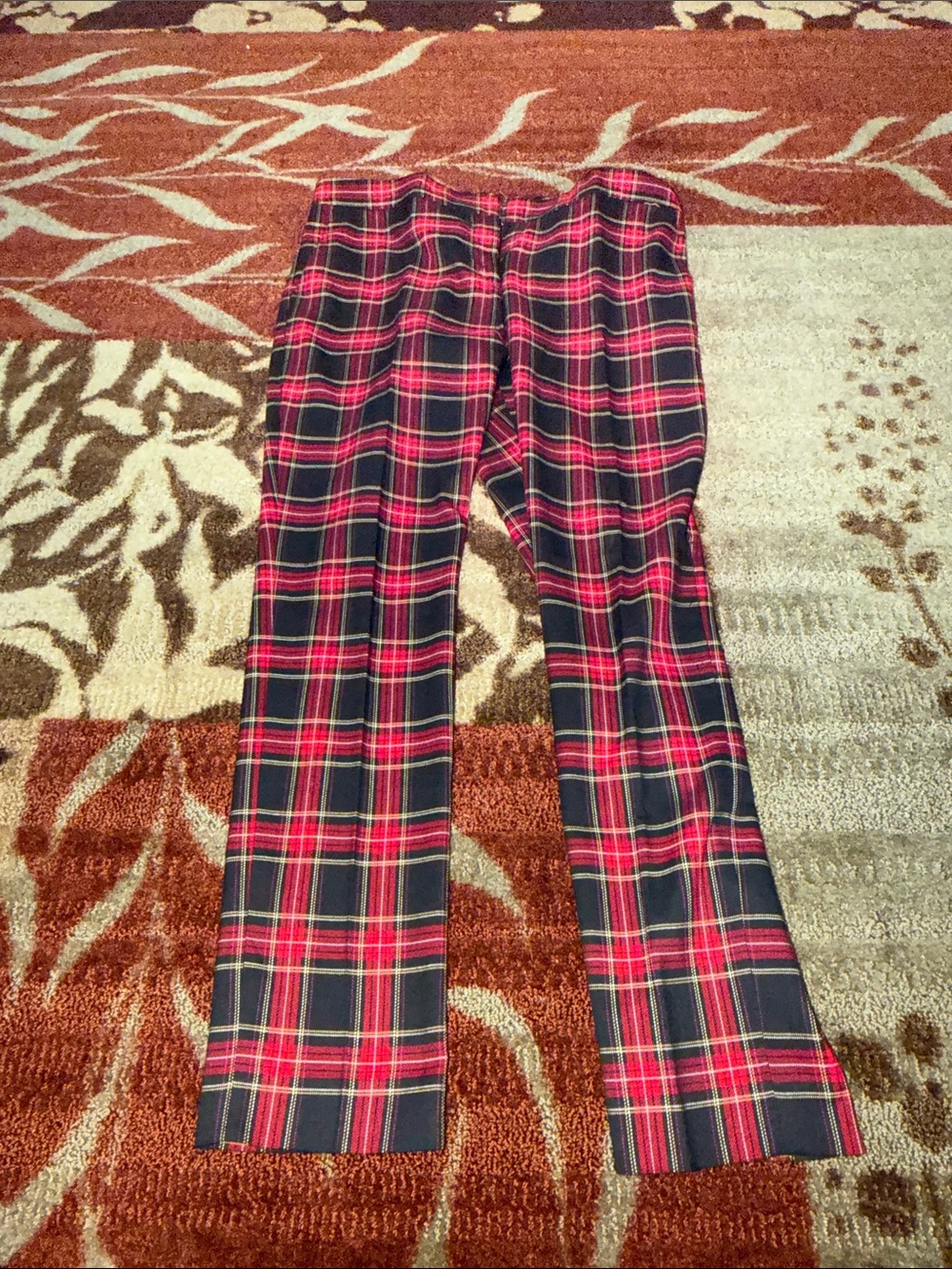 Plaid Red and Black Pants